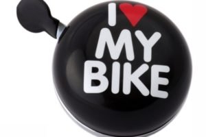 Sonnette Ding-Dong noire "I Love My Bike"