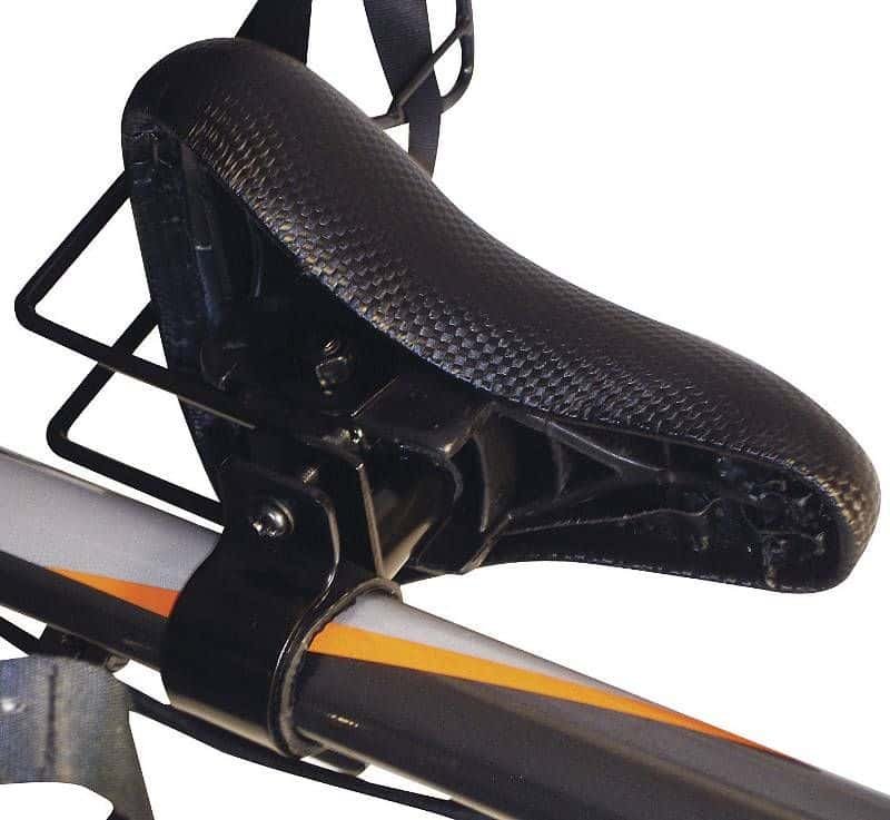 Selle siège enfant sur barre horizontale de vélo adulte