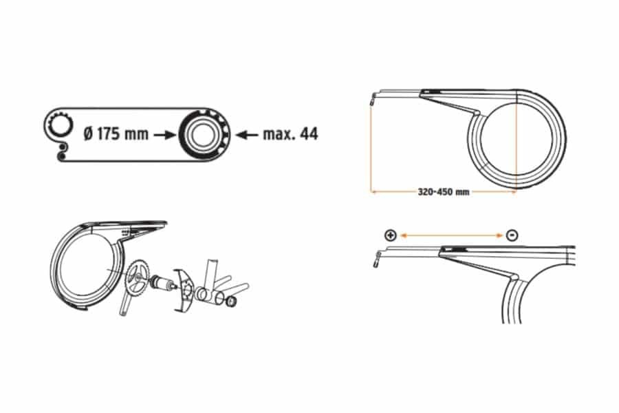 Garde-chaîne 42-44 dents universel SKS