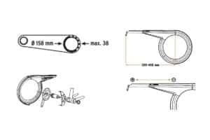 Garde-chaîne 36-38 dents universel SKS